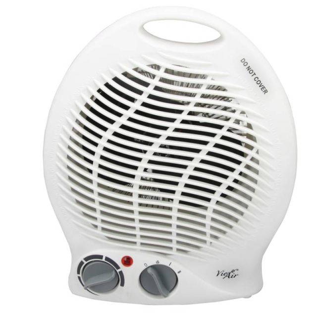 Vie Air 1500-Watt Fan Home Heater, 5inH x 9inW x 10-3/4inD, White (Min Order Qty 2) MPN:995100343M