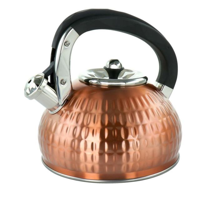 MegaChef Stainless-Steel Stovetop Kettle, 12.7 Cups, Copper (Min Order Qty 2) MPN:995114595M