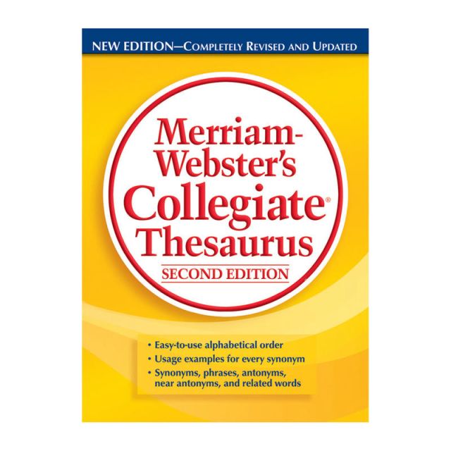 Merriam-Websters Collegiate Thesaurus 2nd Edition (Min Order Qty 2) MPN:MW-3700