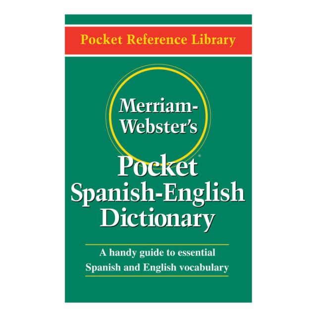 Merriam-Websters Pocket Spanish - English Dictionary (Min Order Qty 8) MPN:MW-5193