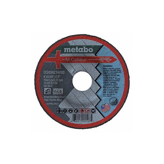 Cutting Wheel T27 CA46U 6 X0.045 X7/8 MPN:US616274000