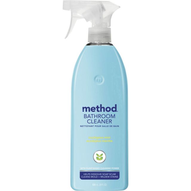 Method Daily Shower Spray Cleaner - 28 fl oz (0.9 quart) - Eucalyptus Mint Scent - 8 / Carton - Blue MPN:00008CT