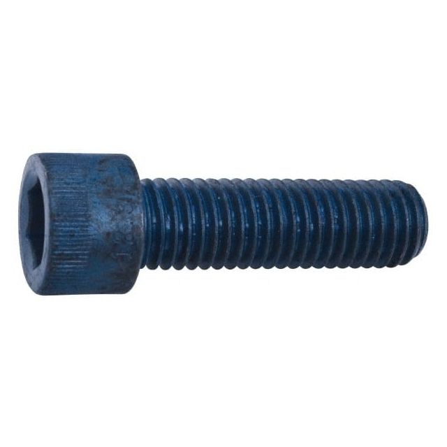 Socket Cap Screw: M10 x 1.5, 55 mm Length Under Head, Socket Cap Head, Hex Socket Drive, Alloy Steel, Metric Blue Finish MPN:UST176270