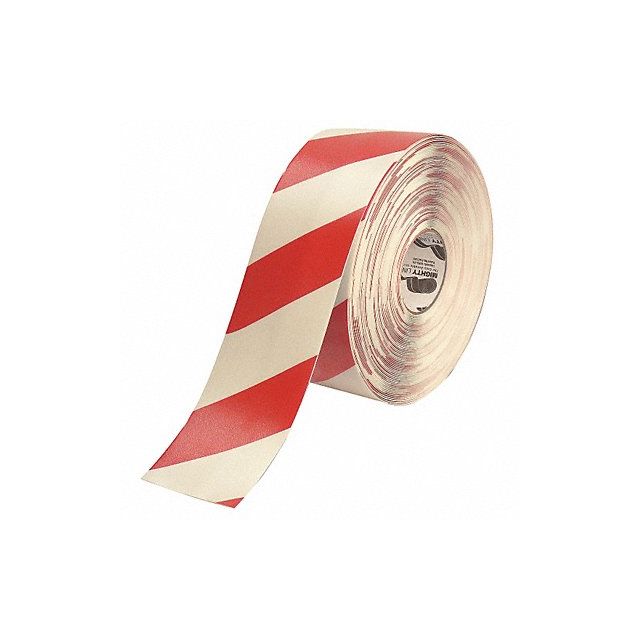 Floor Tape Red/White 4 inx100 ft Roll MPN:4RWCHVRED
