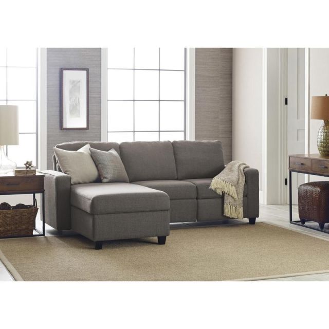 Serta Palisades Reclining Sectional With Storage Chaise, Left, Gray/Espresso MPN:UPH2001293
