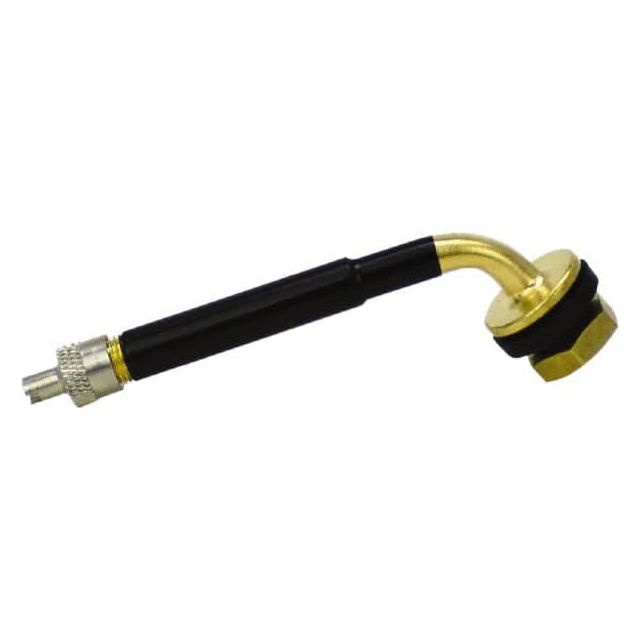 Clamp-In Tubeless Tire Valve: Brass, Use with Rim Holes 0.453