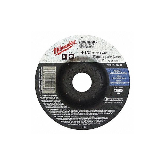 Grinding Disc 4-1/2 X1/8 X7/8 MPN:49-94-4510