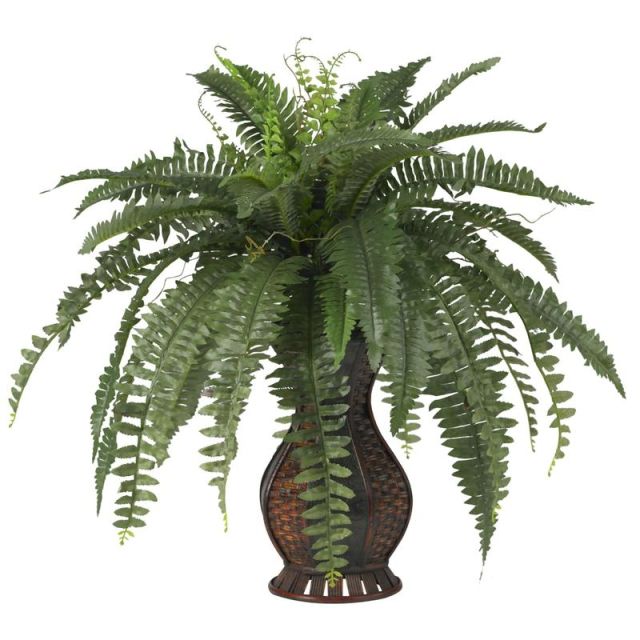 Nearly Natural 28inH Silk Boston Fern With Urn MPN:6629