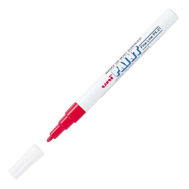 Uni-Paint Markers, Fine Point, Red, Pack Of 12 (Min Order Qty 2) MPN:63702DZ