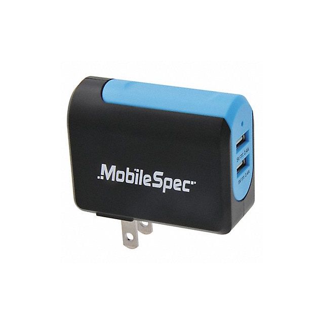 USB Wall Outlet Charger Black/Blue MPN:MBS01202
