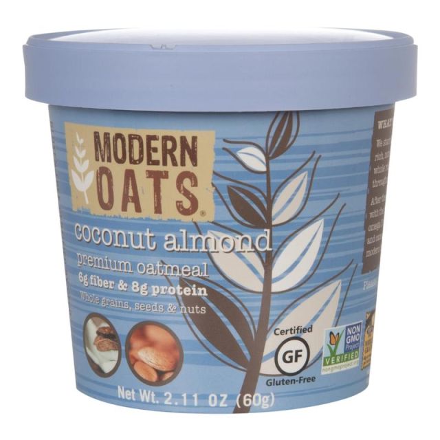 Modern Oats Premium Oatmeal Cups, Coconut Almond, 2.11 Oz, Pack Of 12 Cups (Min Order Qty 2) MPN:MO5170