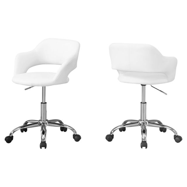 Monarch Specialties Office Chair, White/Chrome MPN:I 7299