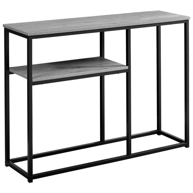 Monarch Specialties Accent Table With Shelf, Rectangular, Dark Taupe/Black MPN:I 3514