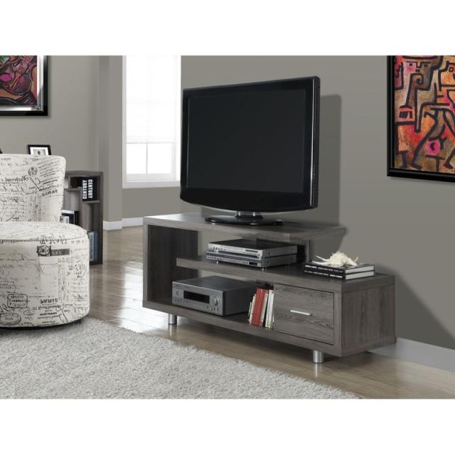 Monarch Specialties Art Deco TV Stand For TVs Up To 60in, Dark Taupe MPN:I 2574