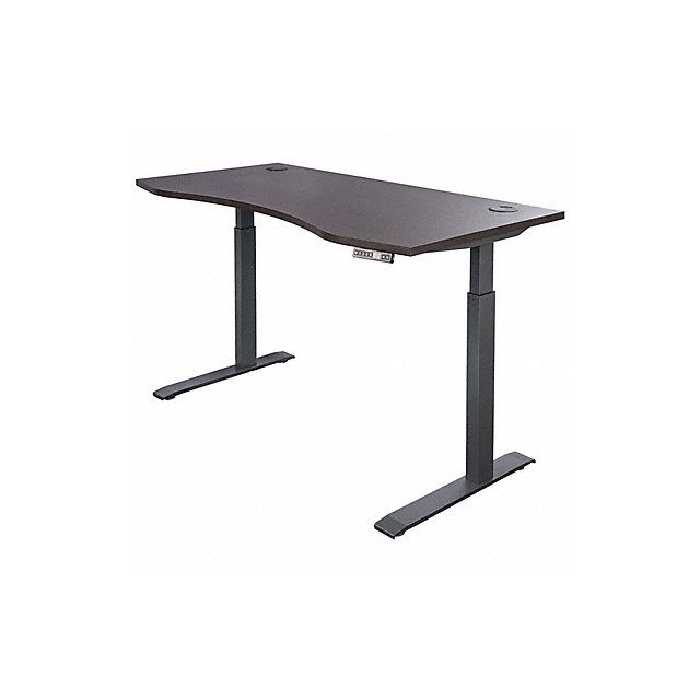 Height Adjustable Desk 60x30 Walnt Wood MPN:SDD60A