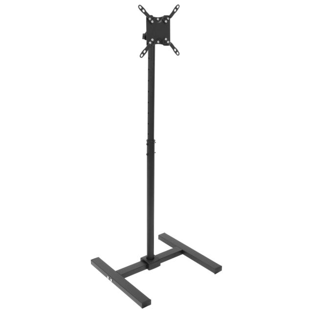 Mount-It MI-1878 Floor Stand With Height-Adjustable Pole, 52inH x 20inW x 20inD, Black MPN:MI-1878