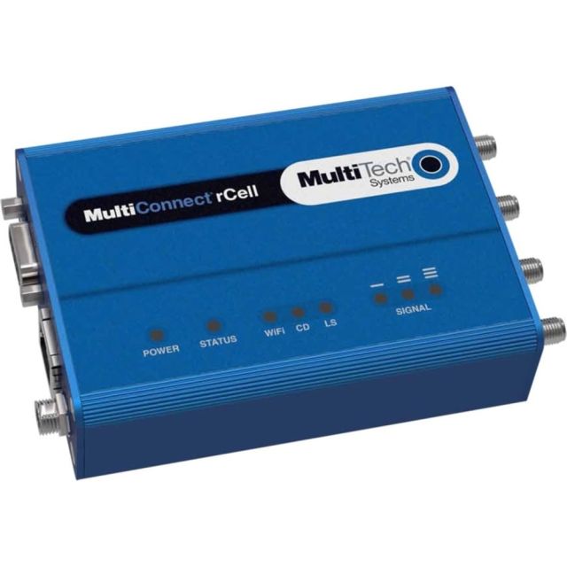 MultiTech MultiConnect rCell MTR-H5 Cellular Wireless Router - 3G - WCDMA 800, WCDMA 850, WCDMA 900, WCDMA 1700, WCDMA 1900, WCDMA 2100, GSM 850, GSM 900, GSM 1800, GSM 1900 - HSPA+, GPRS, EDGE - 1 x Network Port - Fast Ethernet - VPN Supported - Desktop 