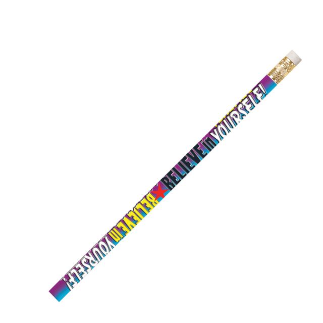 Musgrave Pencil Co. Motivational Pencils, 2.11 mm, #2 Lead, Believe In Yourself, Multicolor, Pack Of 144 MPN:MUS2283D-12