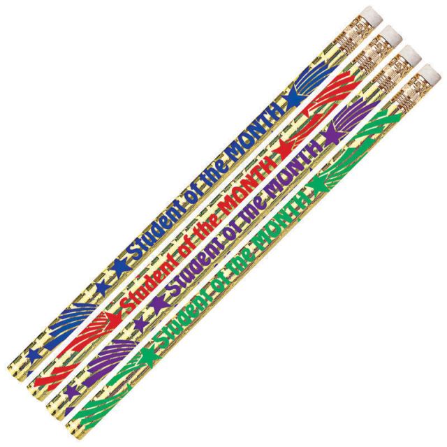 Musgrave Pencil Co. Motivational Pencils, 2.11 mm, #2 Lead, Student Of The Month, Multicolor, Pack Of 144 MPN:MUS2284D-12
