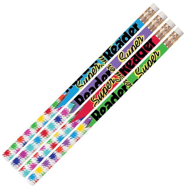 Musgrave Pencil Co. Motivational Pencils, 2.11 mm, #2 Lead, Super Reader, Multicolor, Pack Of 144 (Min Order Qty 2) MPN:MUS2339D-12