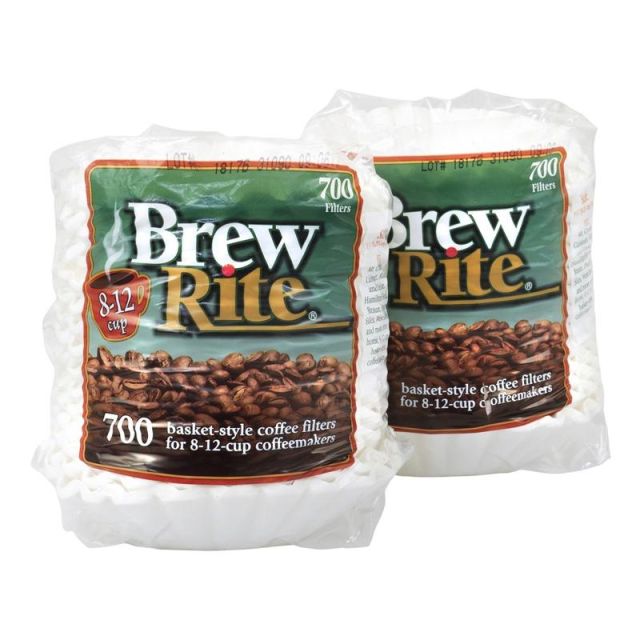 Brew Rite 8-12-Cup Basket Coffee Filters, Pack Of 700 Filters (Min Order Qty 2) MPN:900-00152