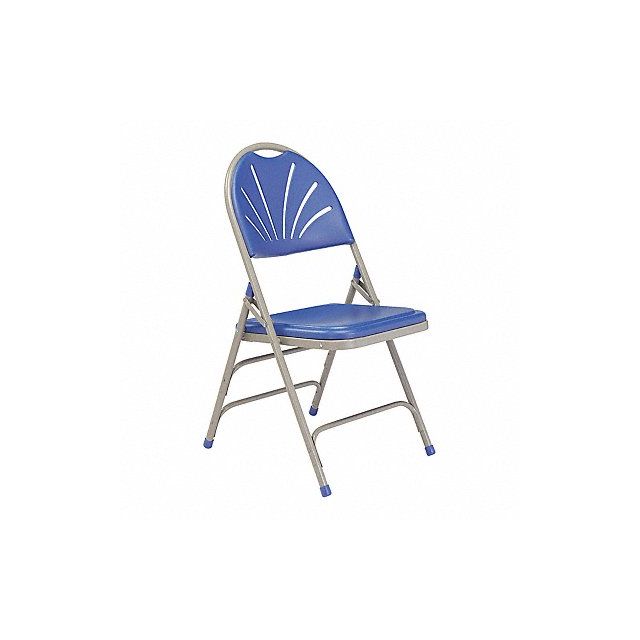 Folding Chair Plastic Blue/Gray PK4 MPN:1105
