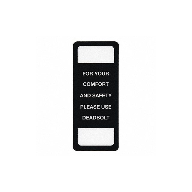 Security Label 2 15/16inx1.25 in Acrylic MPN:SDG-DS