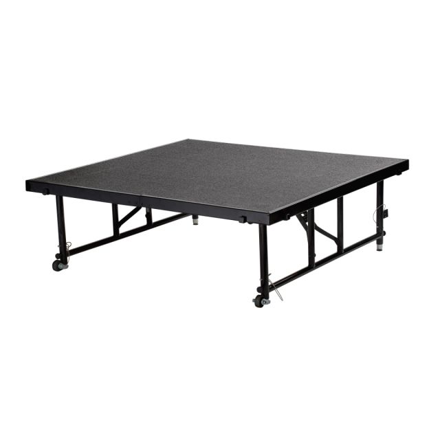 National Public Seating Carpeted Transfix Stage Platform, 4ft x 4ft, Gray MPN:TFXS48482432C-02/1