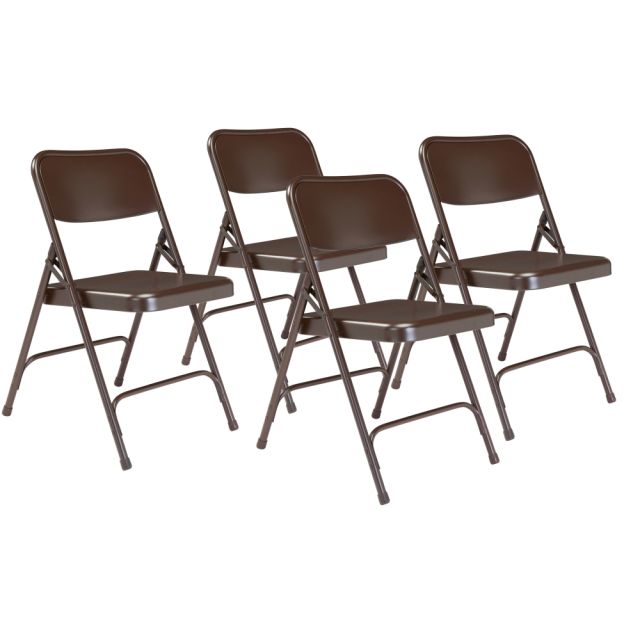 National Public Seating Series 200 Folding Chairs, Brown, Set Of 4 Chairs MPN:203