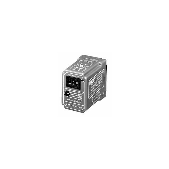 Time Delay Relays, Timer Function: Delay On Make , Maximum Delay (Hours): 16 , Number of Timing Ranges: Multiple , Timer Adjustment Method: Pushbutton Switch  MPN:A1M-0999M-462