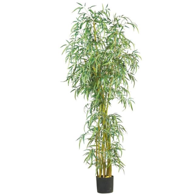 Nearly Natural 7ftH Silk Curved Slim Bamboo Tree With Pot, Green MPN:5194