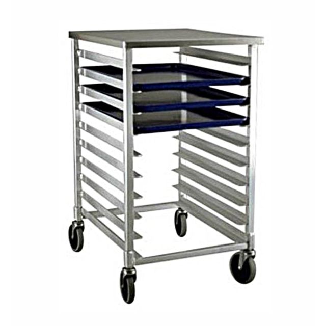 New Age Industrial Half-Size Mobile Bun Rack With Worktop, 38inH x 20-3/8inW x 26inD, Stainless MPN:1311