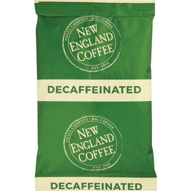 New England Coffee Single-Serve Coffee Packets, Decaffeinated, Breakfast Blend, Carton Of 24 (Min Order Qty 2) MPN:026160