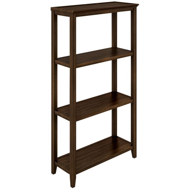 New Ridge Home Goods 60-1/2inH 4-Tier Tall Wooden Bookcase, Walnut MPN:5010-163