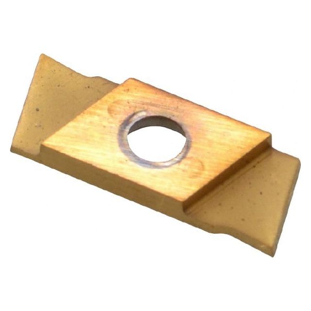 Cutoff Insert: GIE-7-GP-1.0 L-R GOLD, Carbide, 1 mm Cutting Width MPN:GIE7GP1.0LRGOLD