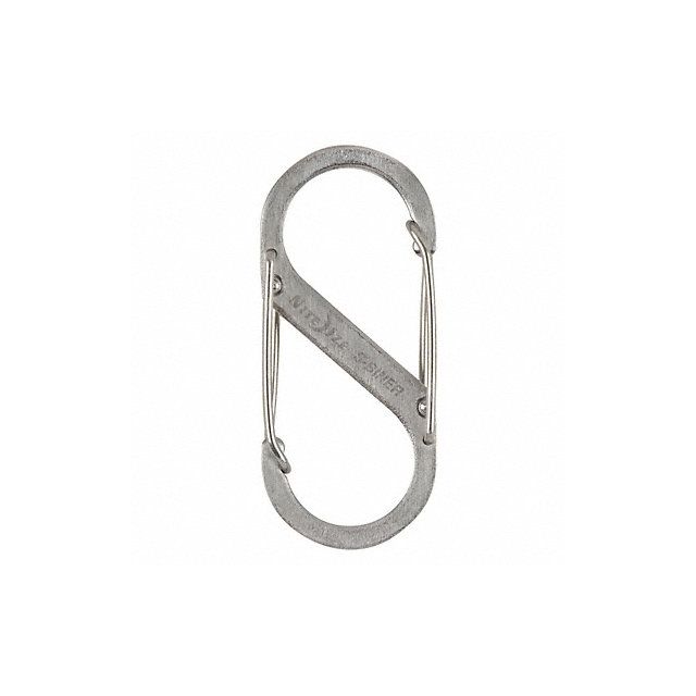 Double Gated Carabiner 2 in Silver MPN:SB2-03-11