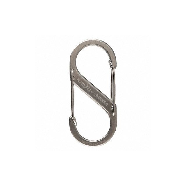 Double Gated Carabiner 2-5/8 in Silver MPN:SB3-03-11