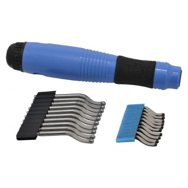 Hand Deburring Tool Set: 21 Pc, Cobalt & High Speed Steel & Steel SG2001 Sanding Accessories