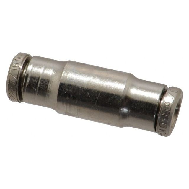Push-To-Connect Tube to Tube Tube Fitting: Pneufit Union, Straight, 3/16