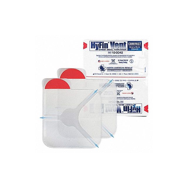 Vented Chest Seal Pad 4-3/4 L 4-3/4 W MPN:10-0042