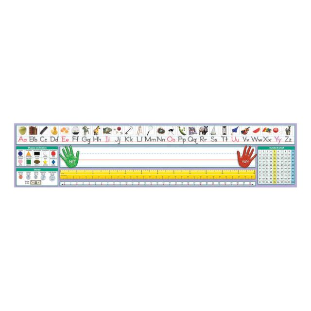 North Star Teacher Resources Self-Adhesive Desk Plates, 17 1/2in x 4in, Traditional Manuscript, Pre-K - Grade 8, 36 Plates Per Pack, Set Of 2 Packs (Min Order Qty 2) MPN:NST9040-2