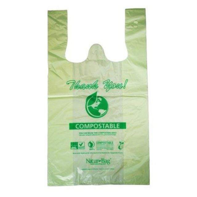 Natur Shopping Bags, Medium Size, Green, Case Of 500 Bags MPN:NT1075-X-00004