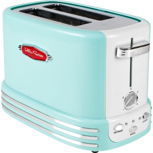 Nostalgia Electrics Retro 2-Slice Extra-Wide Slot Toaster, Aqua Blue (Min Order Qty 2) RTOS200AQ
