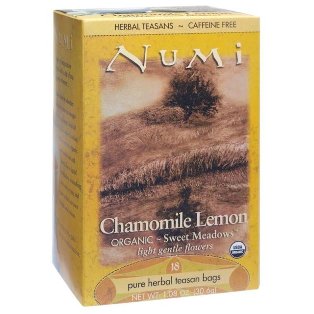 Numi Organic Chamomile Lemon Herbal Tea, Box Of 18 (Min Order Qty 8) MPN:10150