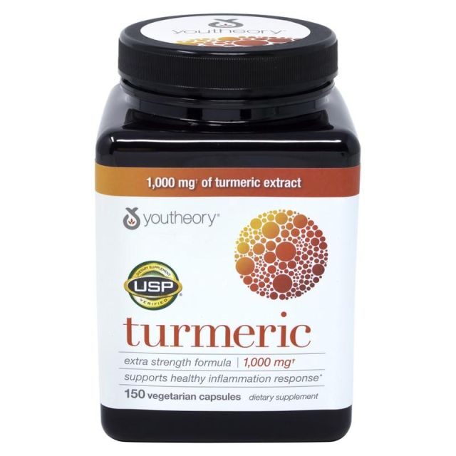 Youtheory Turmeric Extra-Strength Capsules, 1,000 mg, Bottle Of 150 Capsules MPN:763
