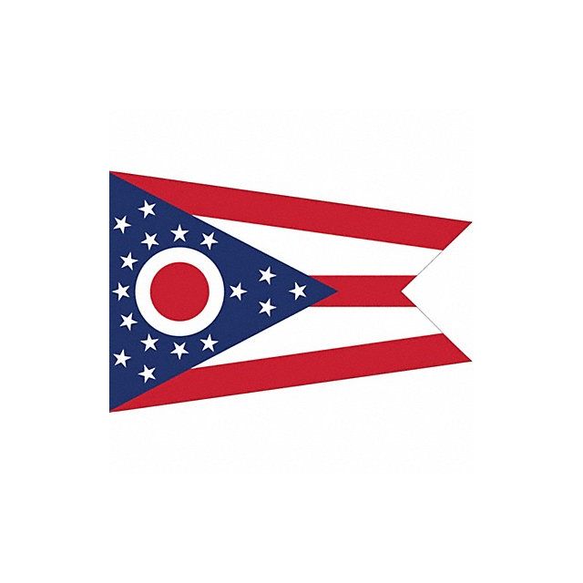 D3761 Ohio State Flag 3x5 Ft MPN:144260