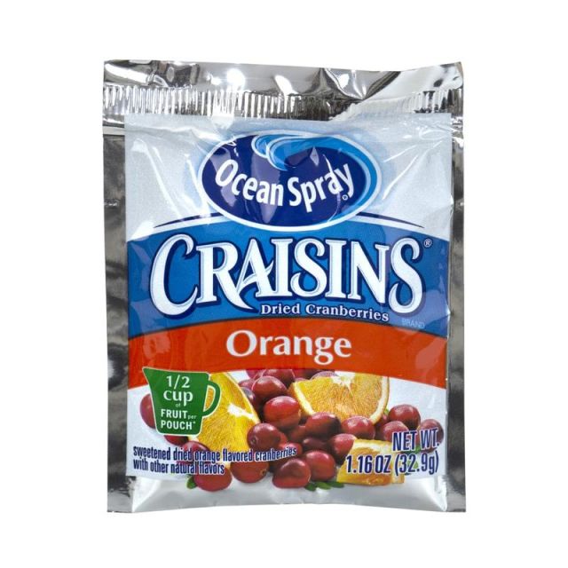 OCEAN SPRAY Craisins Orange Flavored Dried Cranberries, 1.16 oz, 200 Count MPN:22545