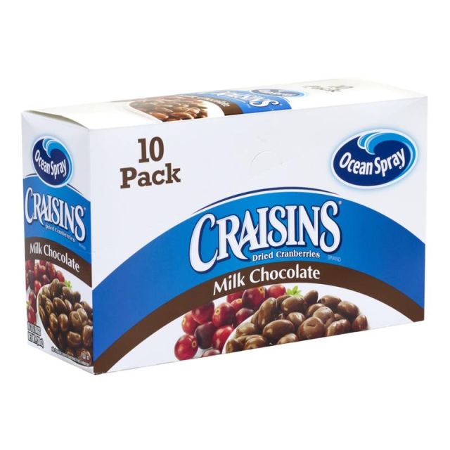 OCEAN SPRAY Craisins Milk Chocolate Dried Cranberries, 2 oz, 10 Count (Min Order Qty 2) 2382