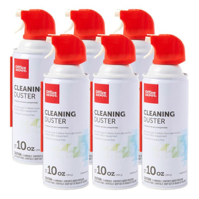 Office Depot Brand Cleaning Duster, 10 Oz, Pack Of 6 Cans (Min Order Qty 4) MPN:OD15210/6-284