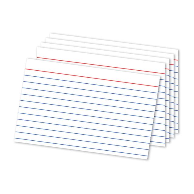 Office Depot Brand Ruled Index Cards, 4in x 6in, White, Pack Of 300 (Min Order Qty 26) MPN:OD10001